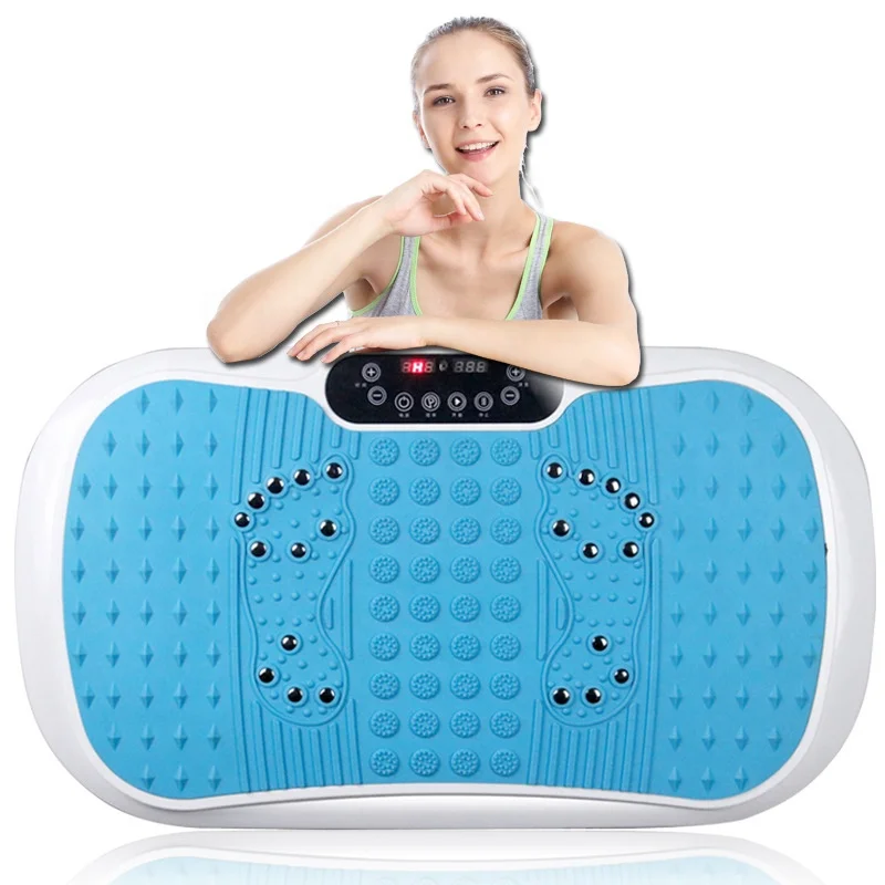 
home exercise Fitness gym equipment Slimmer body shaper exercise vibro fit vibration machine plate with resistance bands 