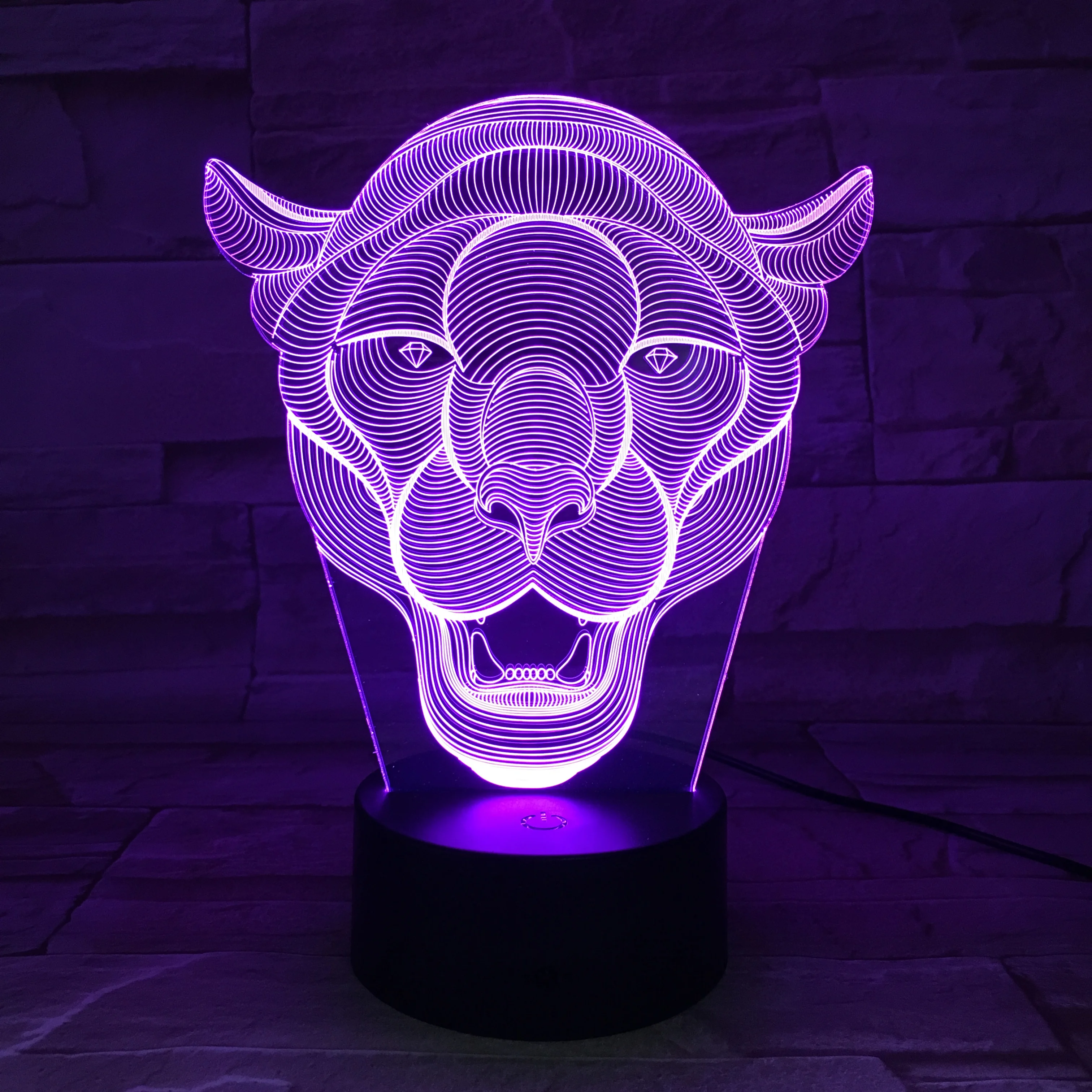 
Amazon Best Seller Children Bedroom Lamp Lion King 3D Illusion Lamp RGB Color Change Led Night Light For Kids Christmas Gifts 