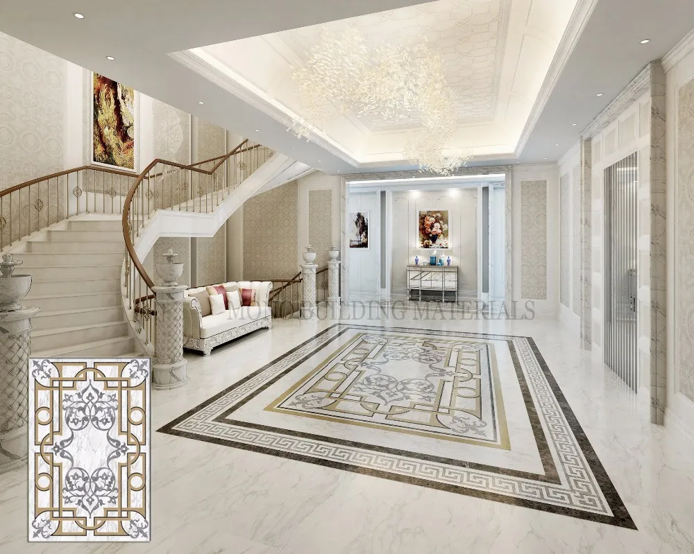 Chinese Flooring Design polished Ceramic porcelain look marble tiles 80x80