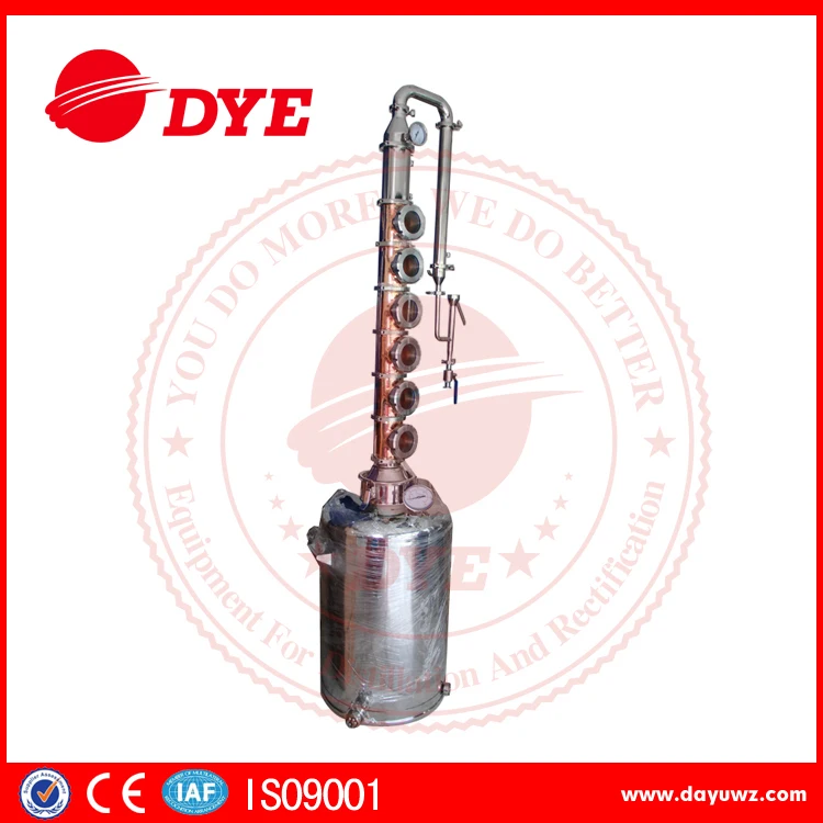 150л Самогонный аппарат для дома из медной колонны с 6 тарелками Китая DYE