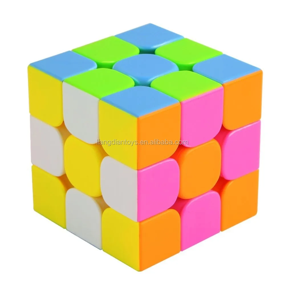 3x3x3 Speed Cube Puzzle, Small, High Bright Pink Colors/amazing kids play toys