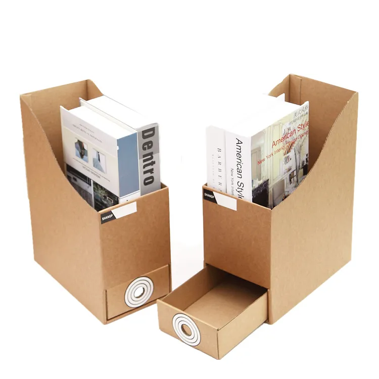 Прочные картонные журнал папка для документов A4 ящиками книги для классной комнаты библиотеки Органайзер