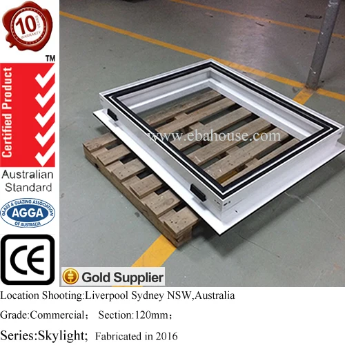 
double glazed windows AS2047 glass roof overhead window design skylight window curtains 