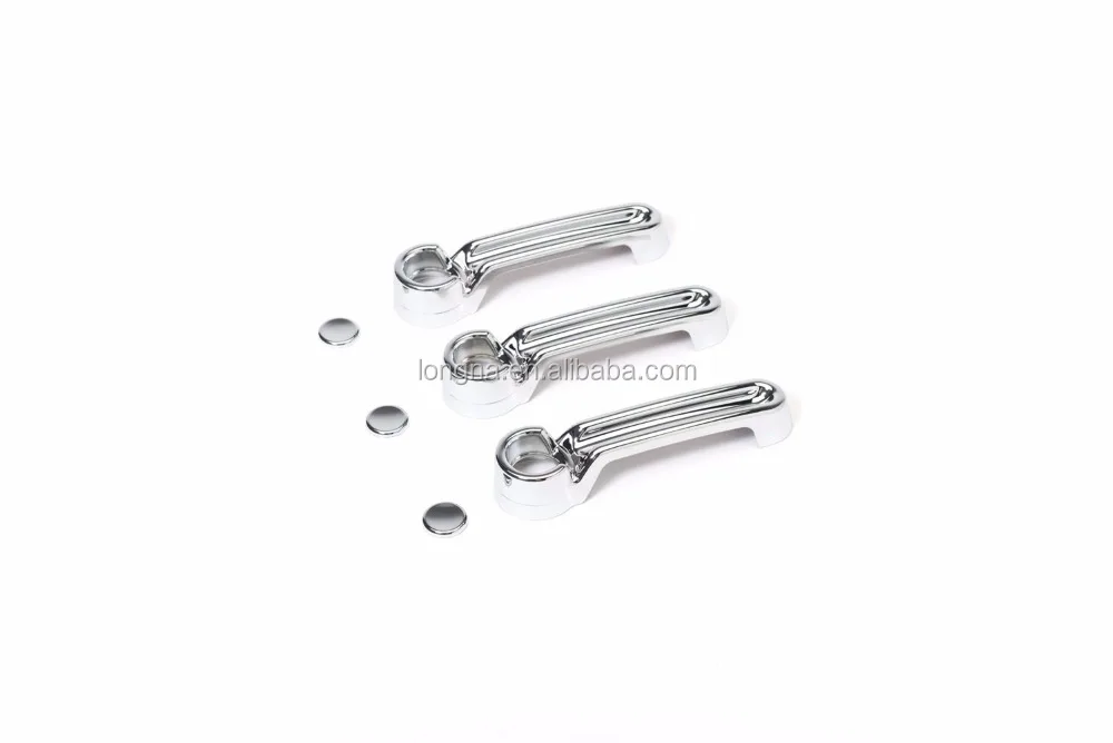 
Chrome Door Handle Covers 4dr w/o passenger keyhole for 2008-2013 Jeep Liberty 07-11 Jeep Wrangler Dodge Nitro 