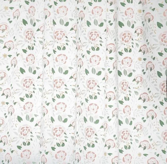 peva printed flower vinyl heavy duty shower curtain liner