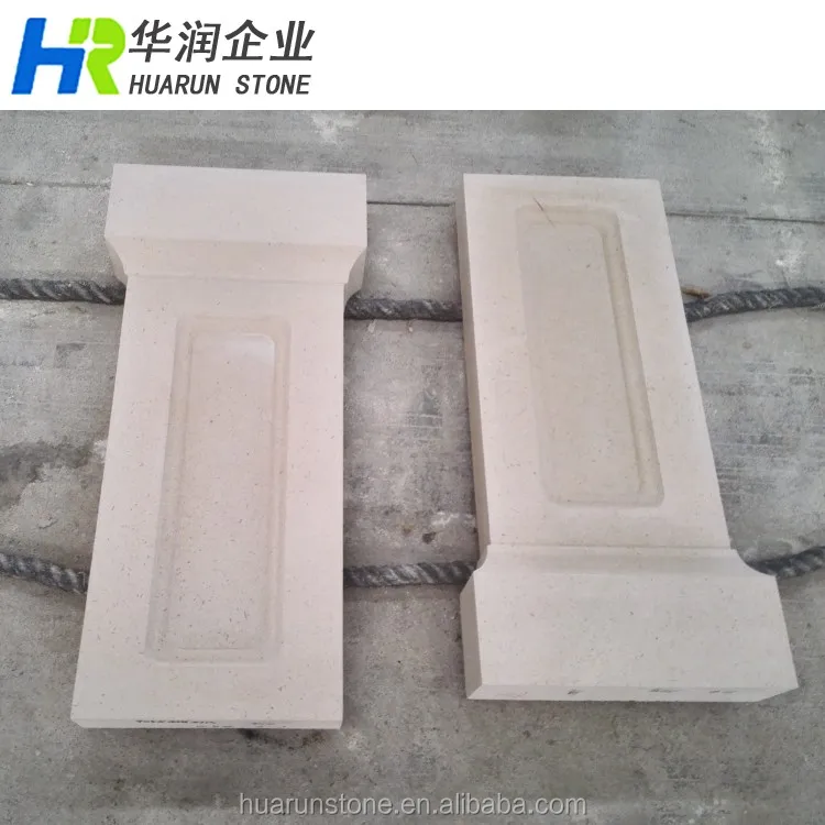 Колпачок для Пирса из бежевого известняка, колонковый корпус, известняковый столб