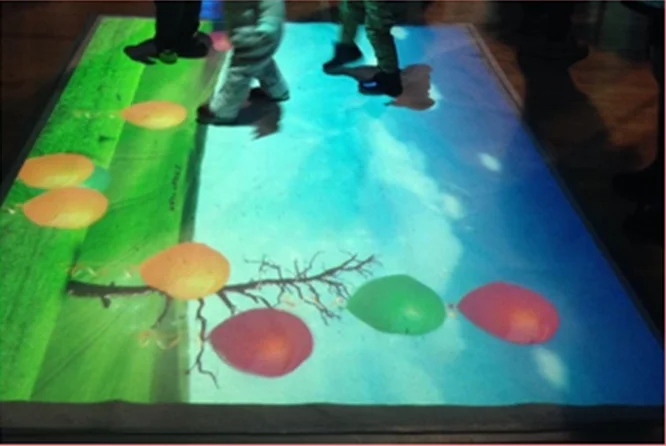popular dance interactive projection floor/kinect system  camera booth games for kids indoor game center 3d hologram projectors