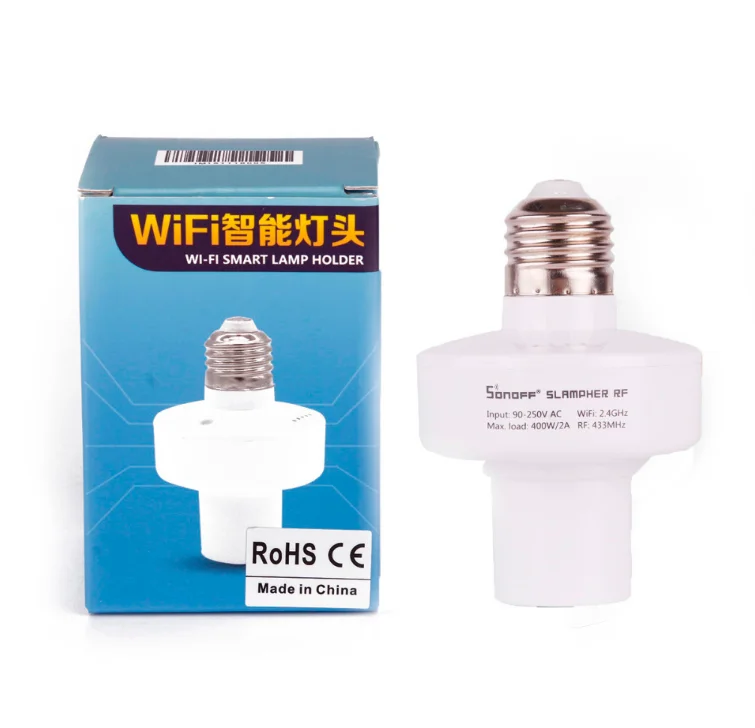 SONOFF Slampher WiFi Smart Light Bulb Holder 433MHz RF E27 Holder APP lot Wireless Remote Control