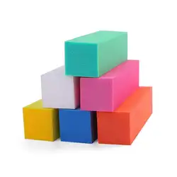 High Quality  Bulk Small  4 Sides Colorful  Pink Shiny Block Nails Buffer