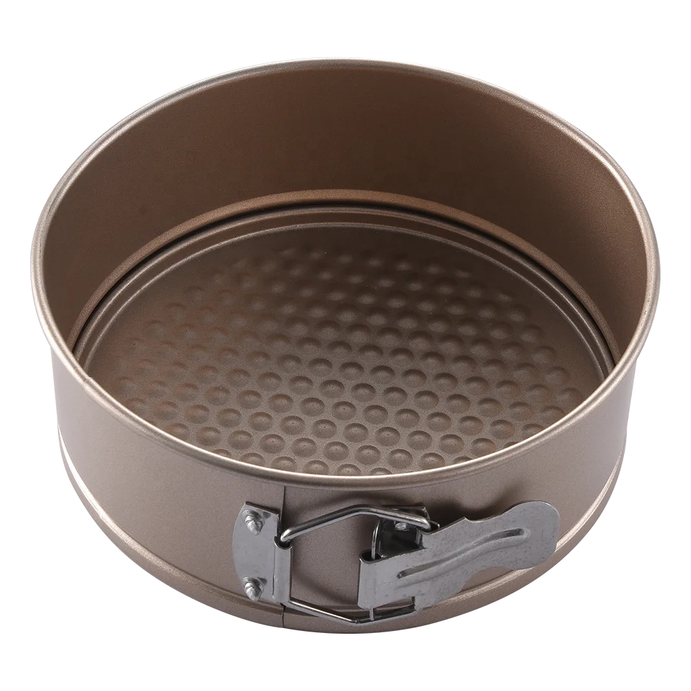 Gold Coating Cake Moulds Carbon Steel Cake Pan 3 Pieces Set Non Stick Springform Round Cake Pan with Removable Bottom