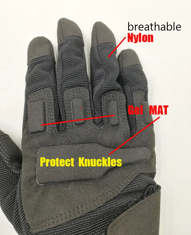 Military Gloves Tactical Knuckle Protective Outdoor Gloves for Men Fit for Cycling Motorcycle Hiking Camping Powersports Paintba