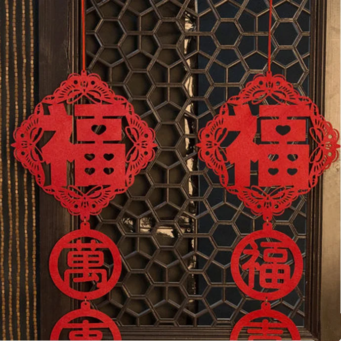 popular wholesale festival items felt chinese lunar new year decoration