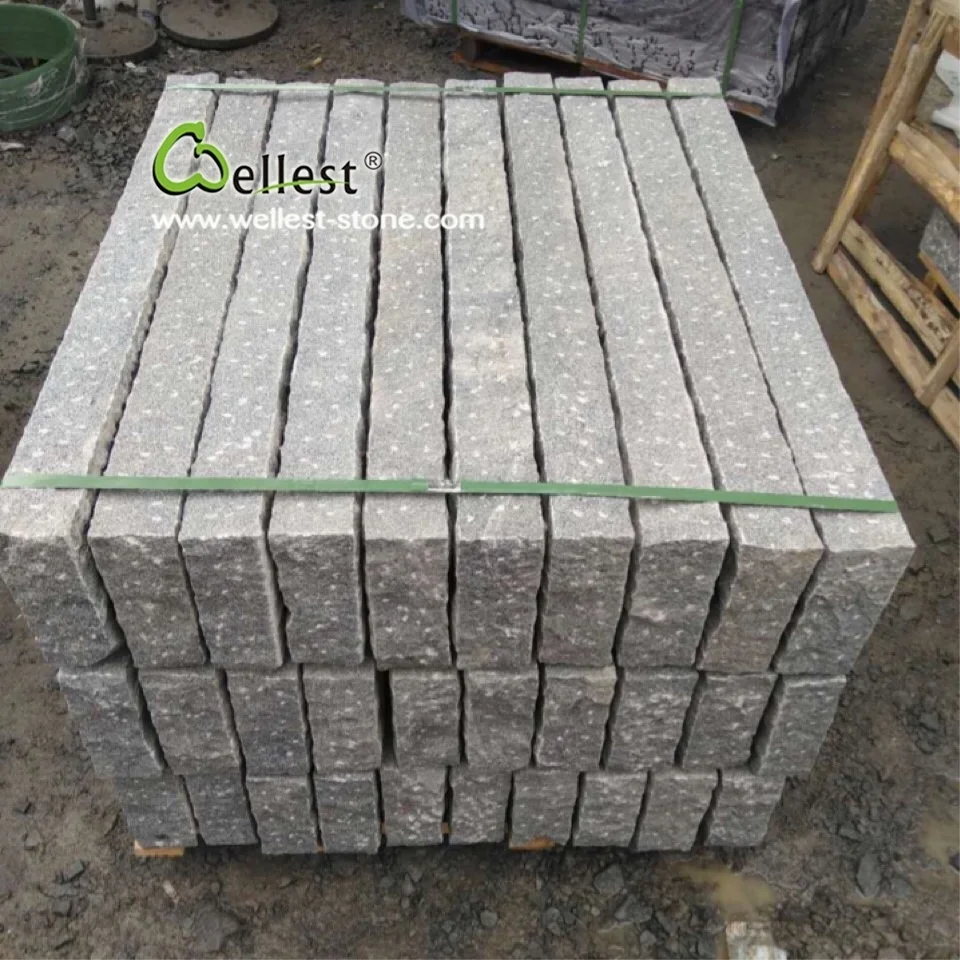 China black basalt rough-picked natural stone palisades wall fencing