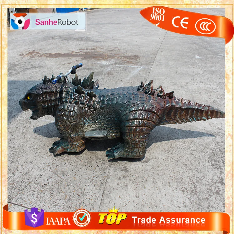 Dino park Godzilla coin operated animatronic kids dinosaur rides