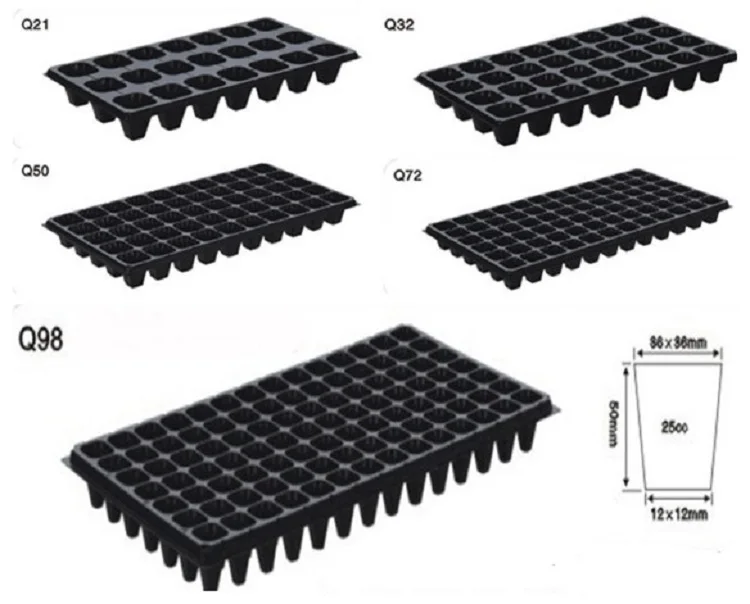 Skyplant Good Quality Hard Plastic Rice Seedling Tray