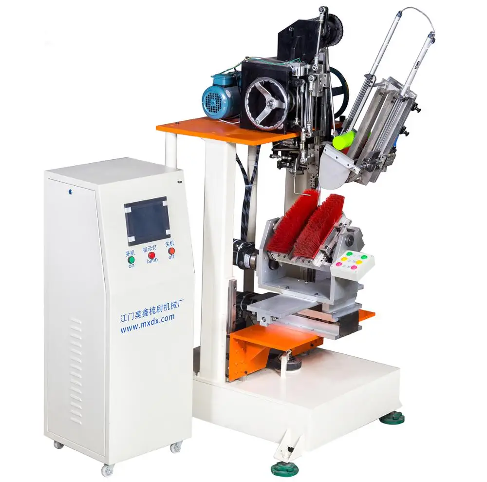 4 axis 3 colours broom tufting machine