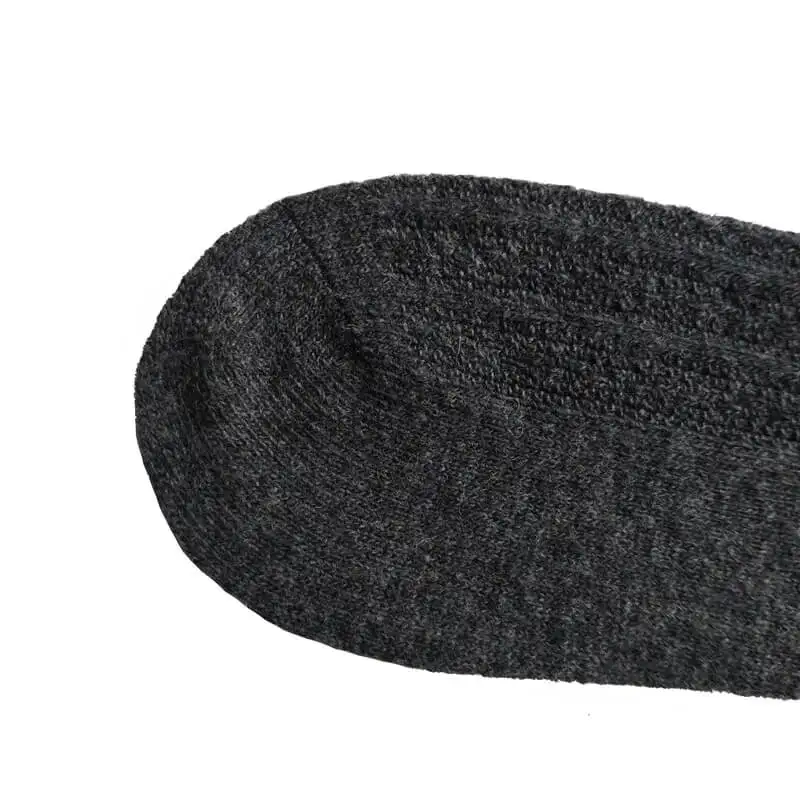 Mens Natural Solid Colour Merino Wool Loose Top Crew Height Socks