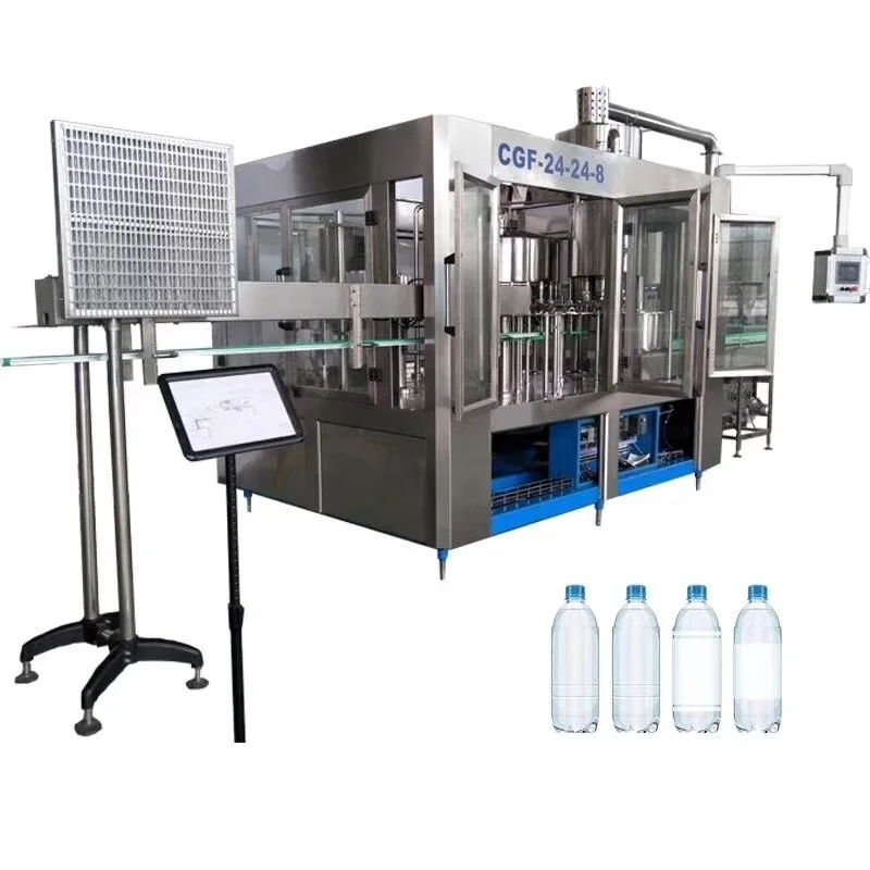 Water Bottling Line, semi automatic water filling machine, pure water filling and sealing machine