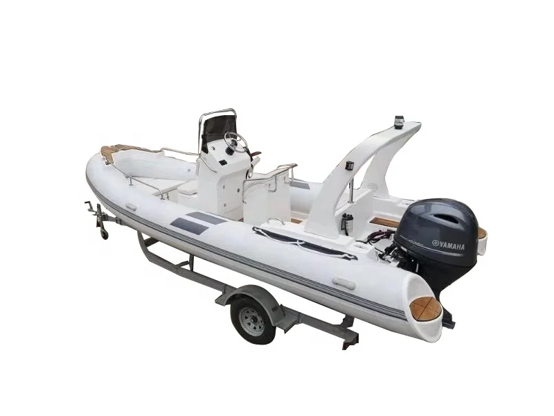 Factory directly sale fiberglass hull hypalon inflatable rib boat with hard bottom