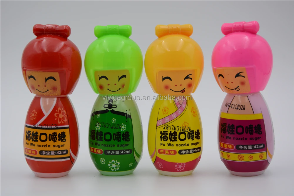 FU WA fruit flavers spray bottle liquid candy spray nozzles toy candy