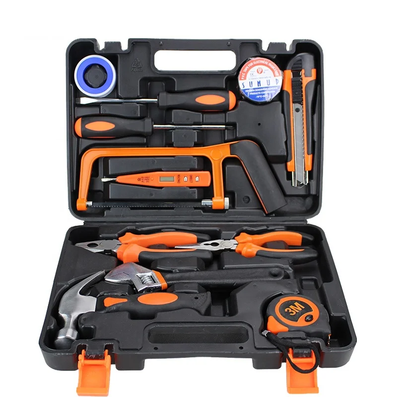 13pcs Household Tool kits Home Repairing function Hardware Hand Practical Toolbox  Combination Suit Maintenance Tools set