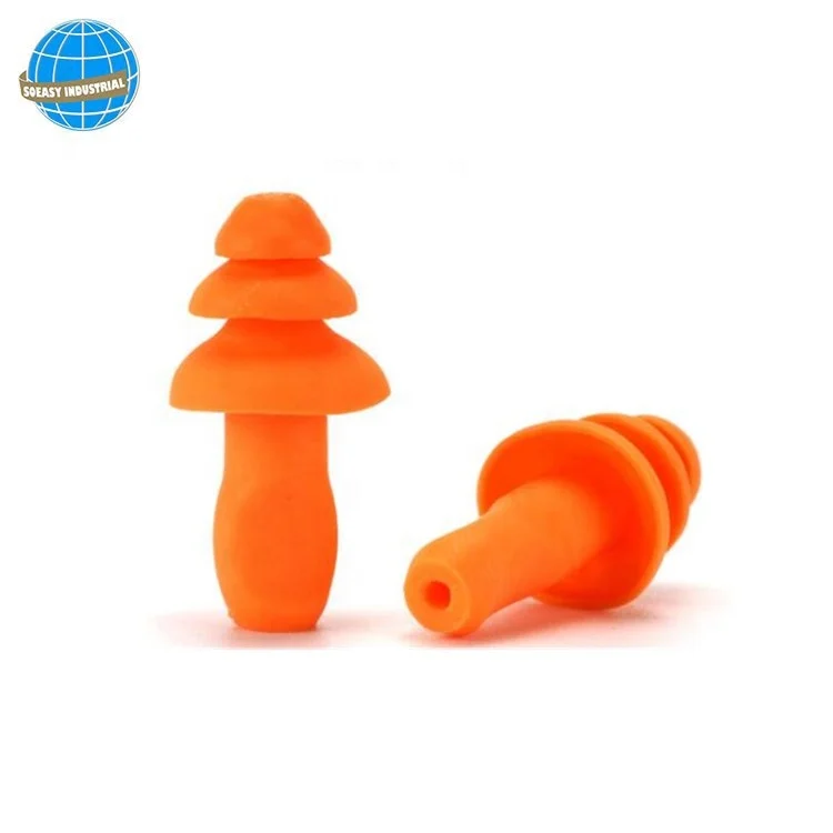 Soft Silicone Corded Ear Plugs Reusable Hearing Protection Earplugs