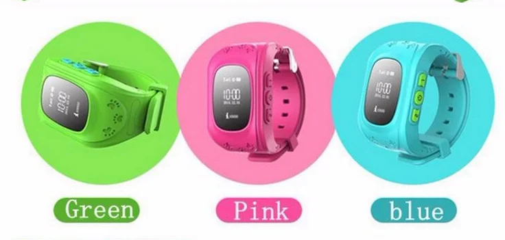 0.96 'OLED Экран SOS Кнопку 2 Способ Общаться ГЭ Забор Сигнализации Дети GPS Часы Q50