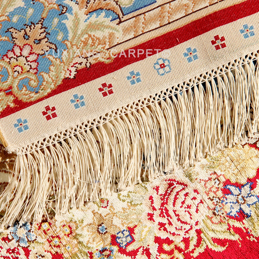 Hand Knotted Double Knot High Density Washable Handmade Carpet Red Carpet