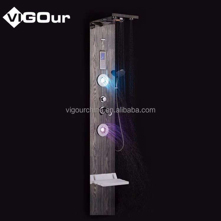 Паровые массажные душевые колонки большие панели из нержавеющей стали # BS-6921
