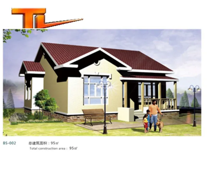 Light steel constructure prefabricated house villa