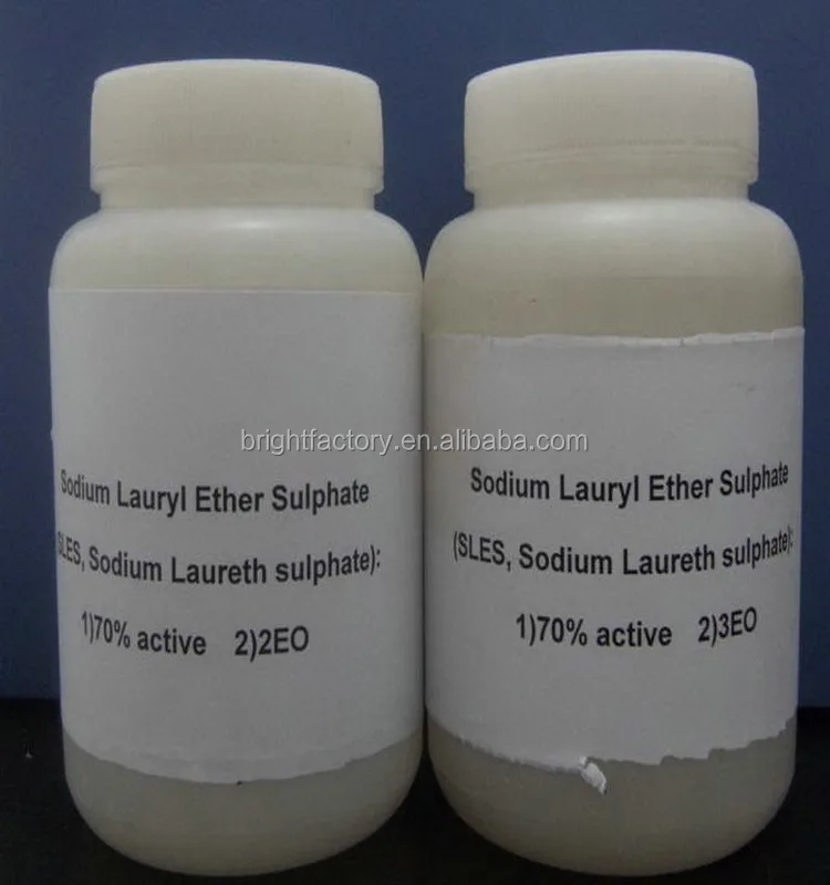 sodium lauryl ether sulfate sles 70%,(SLES)sodium lauryl sulfate (SLS), ammonium lauryl sulfate (ALS),