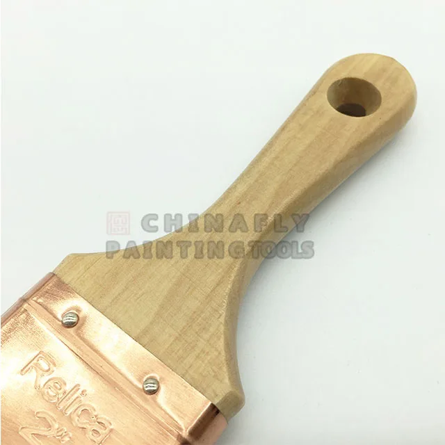 CTWHPB001   Nylon/Polyester Shorty Wooden Handle Hot Selling Chalk Wax Paint Brushes