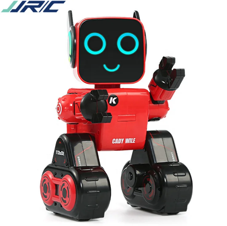 Робот JJRC R4 многофункциональный с голосовой активацией, интеллектуальный радиоуправляемый робот с бело-красным цветом, умный робот, детская игрушка