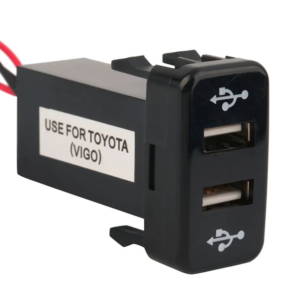 Автомобильное зарядное устройство с двумя USB-портами + предохранитель, зарядное устройство для сотового телефона + Аудиовход для Honda, переключатель на USB, автомобильное зарядное устройство