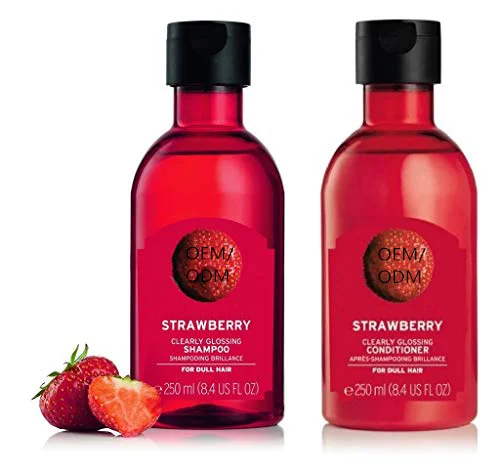 Private Label Strawberry Hair Shampoo Strawberry Hair Conditioner Care Set