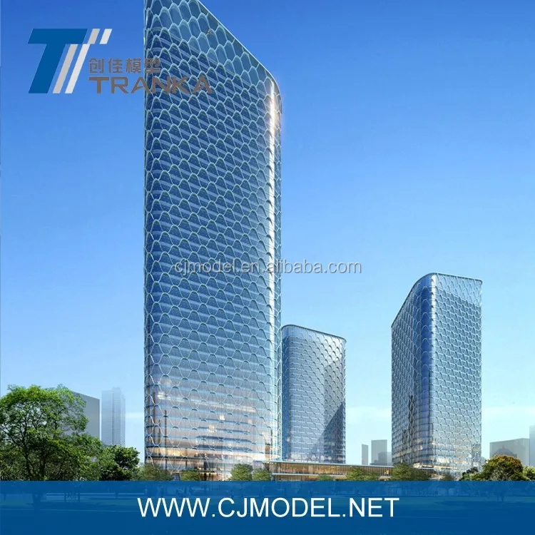 Modern office building rendering , 3d max drawing & rendering