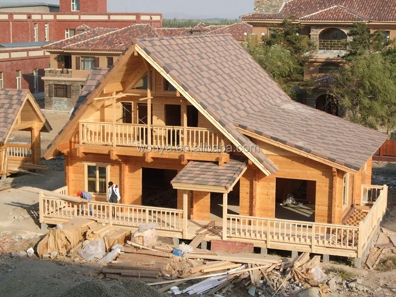 2 floors prefabricated wooden house