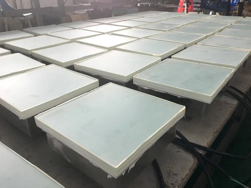 
Shenzhen IP67 custom made glass 30x30 90x90 80x80 60x60 underground LED floor tiles 
