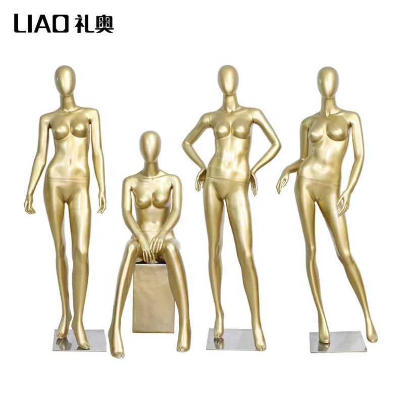 Factory Wholesale Female male dummy golden mannequin