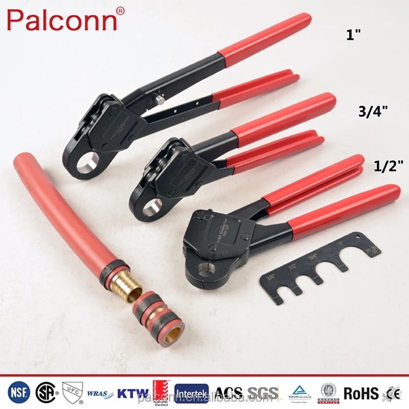 Обжимные инструменты для трубки PEX, стандарт ASTM, 1/2 дюйма, 3/4 дюйма, 1 дюйм