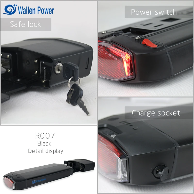 18250 battery 48v rechargeable battery 9ah lithium ion battery for electric bike