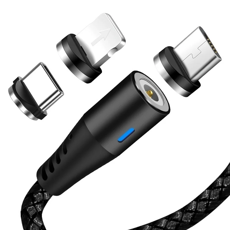 
360 Degree Rotation 3 in 1 Magnetic Super Fast Charging Cable ( Can Not Transmit Data ) 