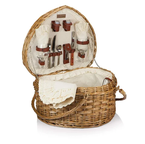 Корзина для пикника «сердцевина» с роскошным обслуживанием для двух человек