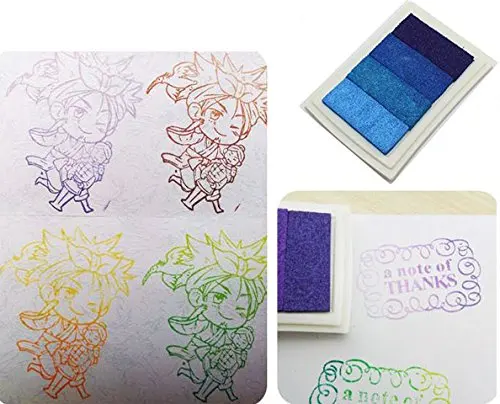 Craft Ink Pad Stamps Partner Rainbow Set of 6 DIY Multicolor Craft Stamp Pad 24 Colors