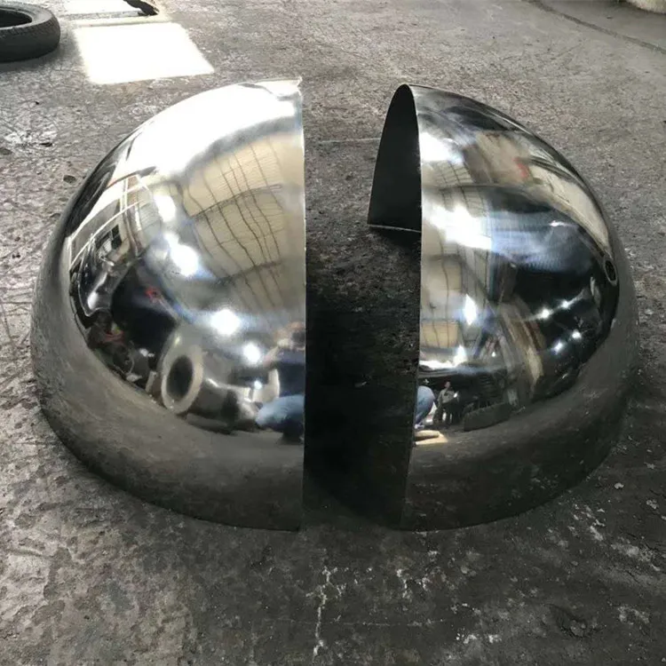 manufacture stainless steel half round hollow ball for decoration