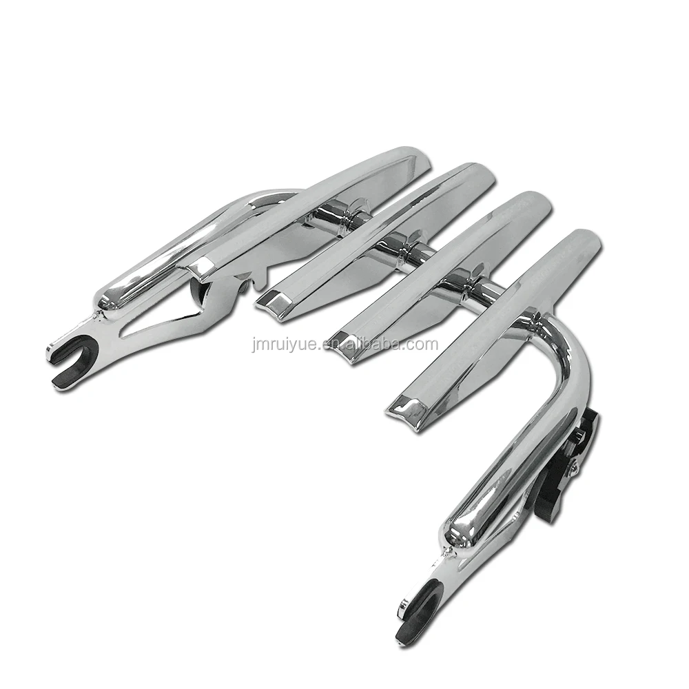 
Heavy Duty Solid Steel Chrome Detachable Stealth Luggage Rack For Harley Touring Road King Electra Glide 09-16 