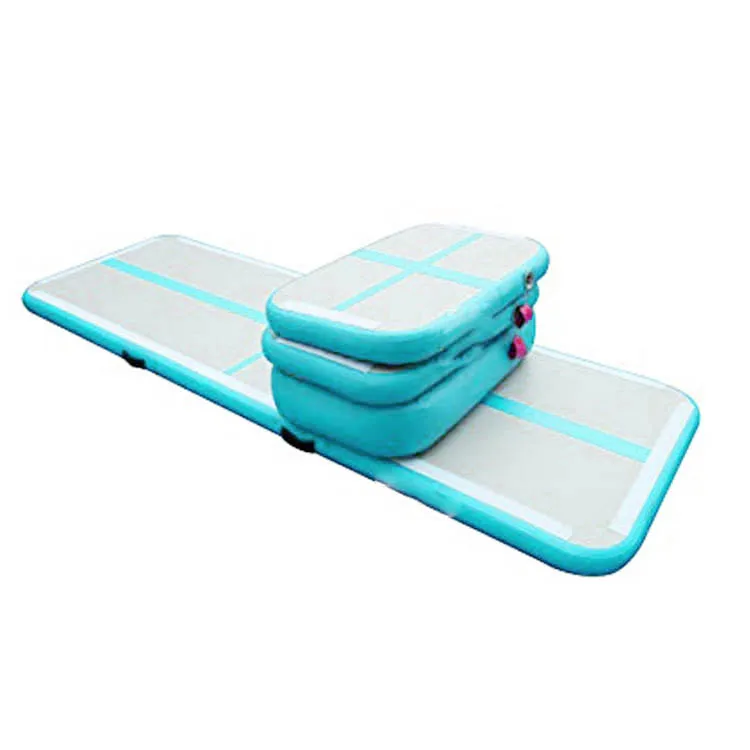 AirTrack Aqua Mint Green Whole Set Air Board Block Roll Inflatable Gymnastics Tumbling Training Home Edition Air Track Set