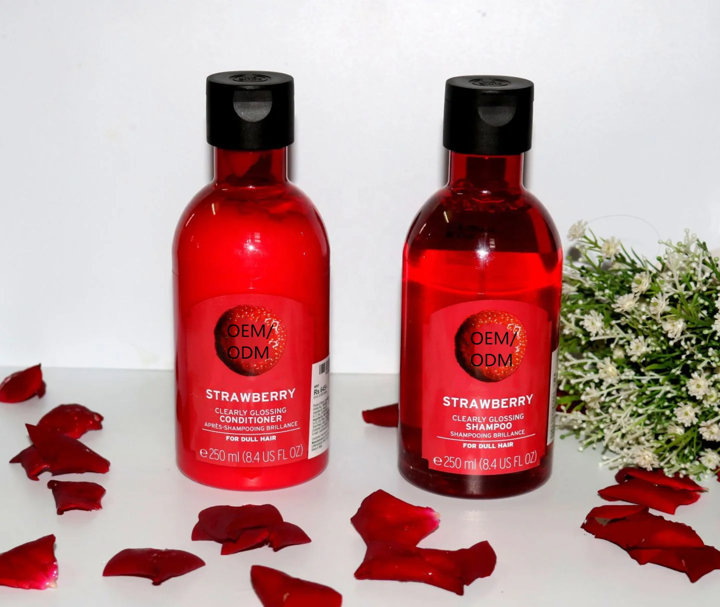 Private Label Strawberry Hair Shampoo Strawberry Hair Conditioner Care Set