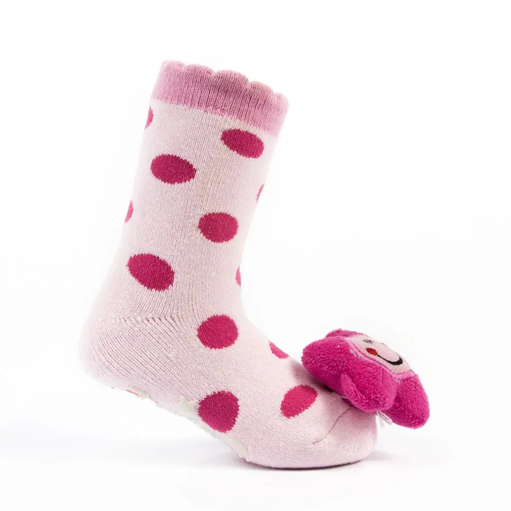 Oem Custom 3d cartoon pattern newborn cotton ankle socks non slip infant rubber sole toddler Socks baby cute kids