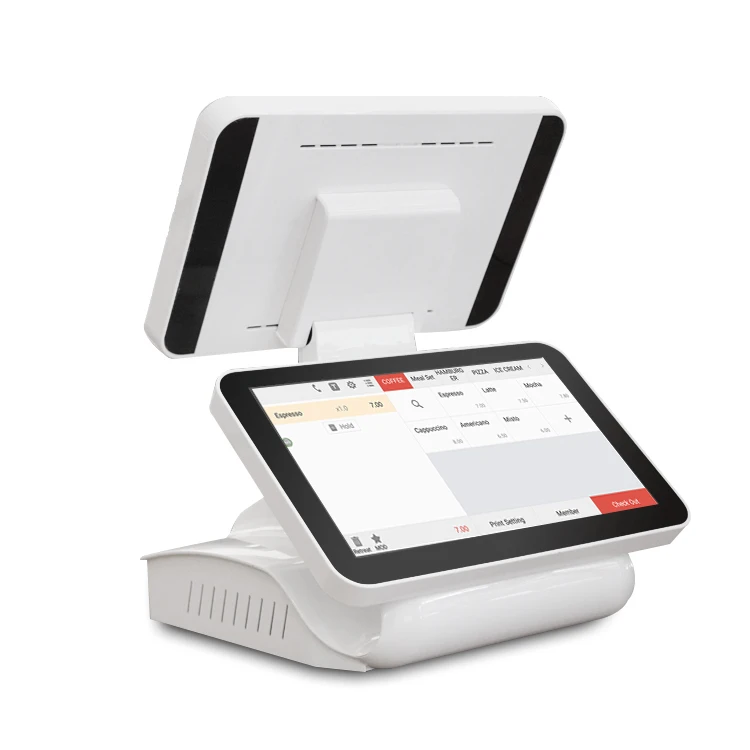 Gmaii двойной экран все в одном кассовый аппарат Android Pos терминал машина с принтером